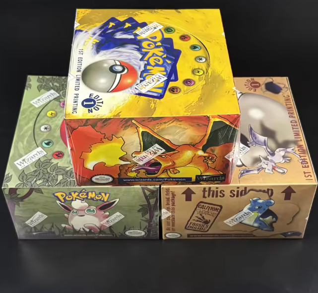 PTCG Sealed 1st Edition BASE SET Booster Box Vintage WOTC Charizard Blastoise Venusaur Art Packs PKM TCG Tradable Game DIY Card