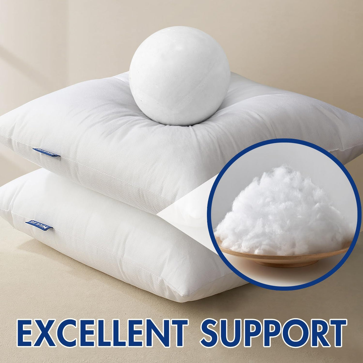 MIULEE Pillow Insert 12x20 Inch, Decorative Rectangle Throw Pillow Insert, Premium Fluffy Pillow Forms Stuffer for Sofa Couch Living Room