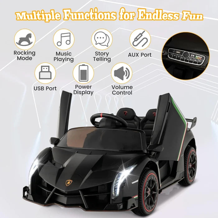 Hikidspace Licensed Lamborghini 4WD Kids Ride-on Sports Car for Kids