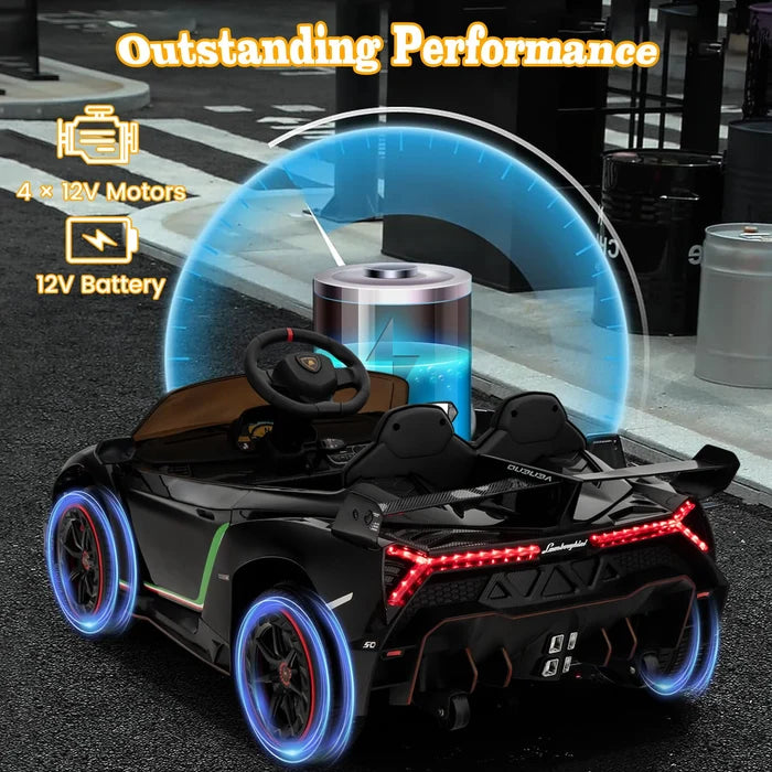 Hikidspace Licensed Lamborghini 4WD Kids Ride-on Sports Car for Kids