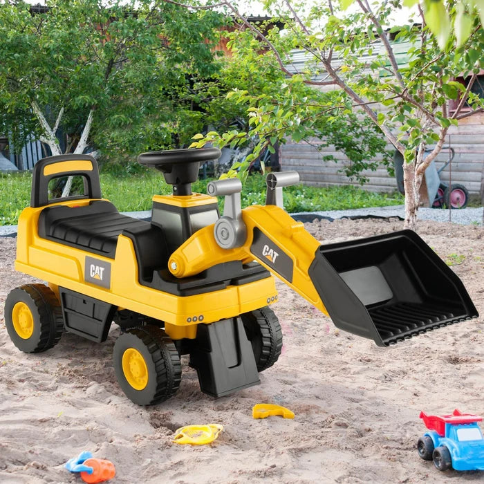 Hikidspace Kids Ride-on Excavator Construction Bulldozer Truck Sliding Toy Car