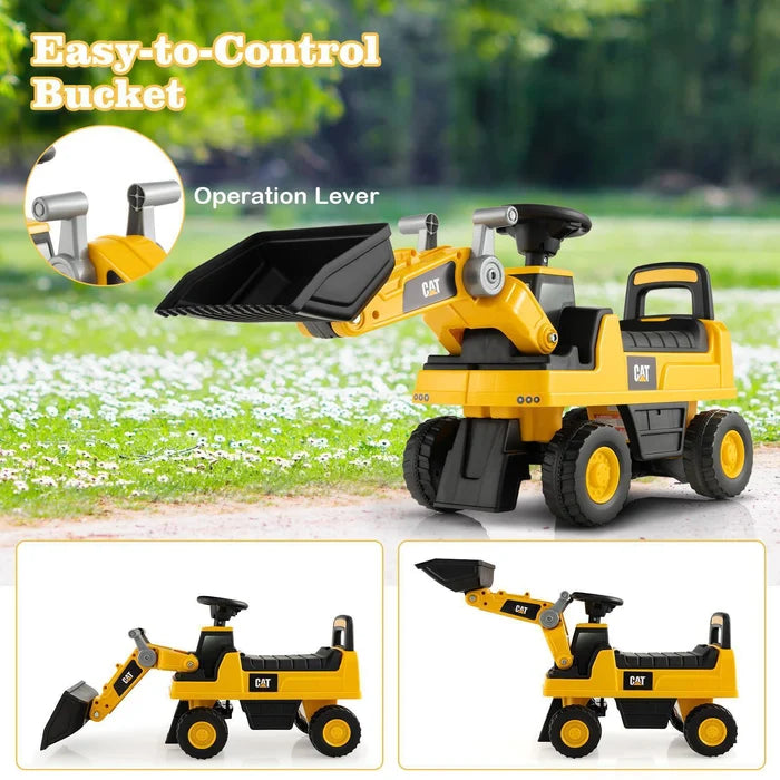 Hikidspace Kids Ride-on Excavator Construction Bulldozer Truck Sliding Toy Car