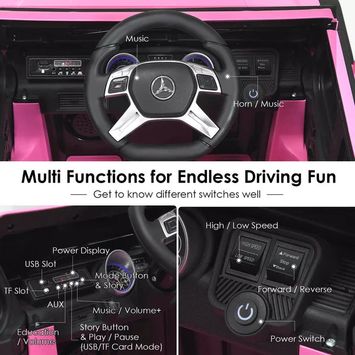 Hikidspace Licensed Mercedes Benz Kids Ride on Car 12V Electric Vehicle Toy Car
