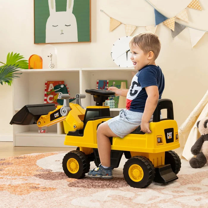 Hikidspace Kids Ride-on Excavator Construction Bulldozer Truck Sliding Toy Car