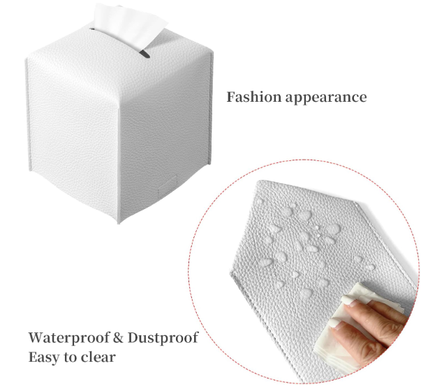 Caja para pañuelos rectangular, cubierta de resina para pañuelos faciales, dispensador de papel higiénico, dispensadores de papel decorativos para baño, cocina, dormitorio, sala de estar, oficina, crema