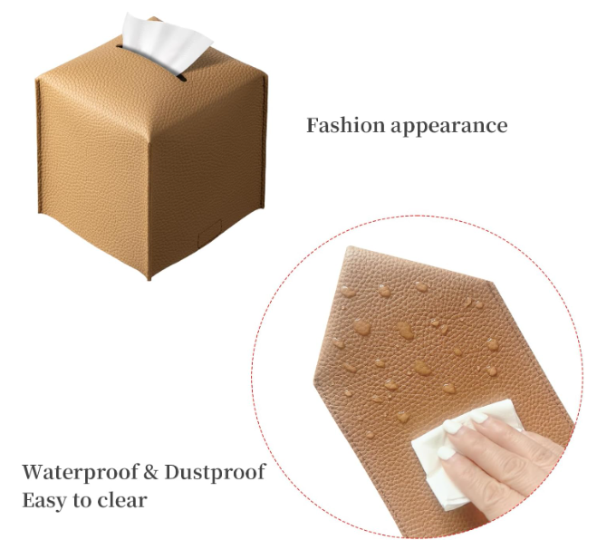 Caja de pañuelos cuadrada de acrílico transparente, Cubiertas de caja rectangulares, Soportes de cajas de toallas faciales para baño, Dispensador de toallitas para secadora de mesa transparente para baño, cocina y coches