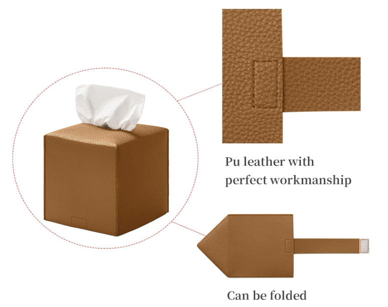 Caja de pañuelos cuadrada de acrílico transparente, Cubiertas de caja rectangulares, Soportes de cajas de toallas faciales para baño, Dispensador de toallitas para secadora de mesa transparente para baño, cocina y coches